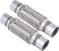 Exhaust Flex Pipe 2.5in x 8in w/ Ends 12in Overall - Heavy Duty