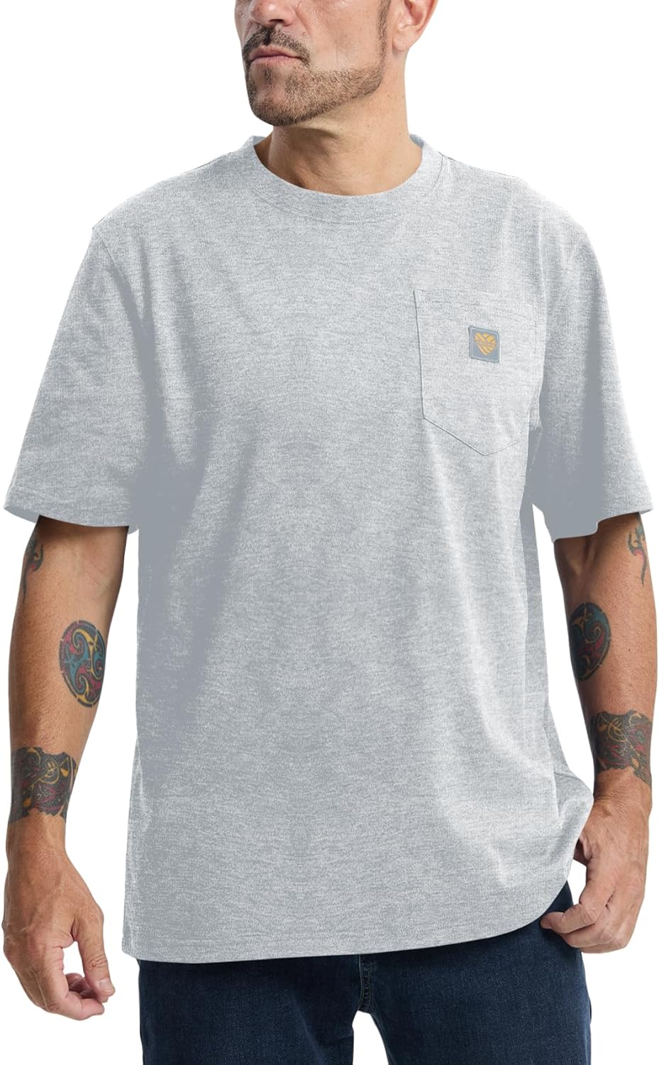 Men's Loose Fit Thick Work T-Shirts for Comfort and Durability