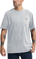 Men's Loose Fit Thick Work T-Shirts Soft Short Sleeve Pocket Tee Tops