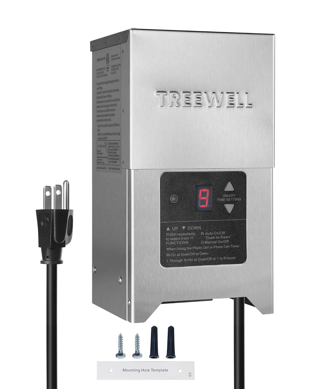 300W Low Voltage Landscape Transformer with Photocell Sensor