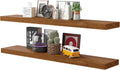 BAMEOS Floating Shelves American Oak Wall Mounted Wooden Shelves