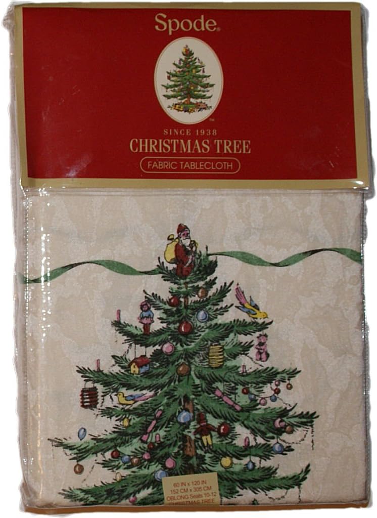 Spode Holiday Tablecloth 60in x 120in for Festive Decor