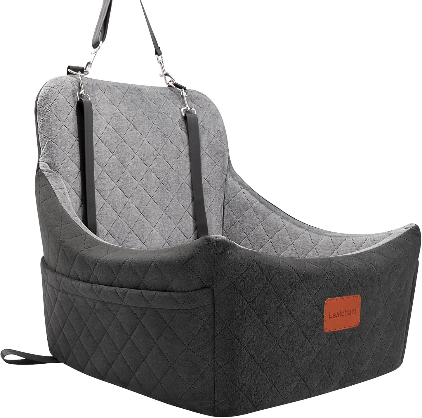 Dog Car Seat for Dogs Up to 35lbs with Memory Foam Comfort