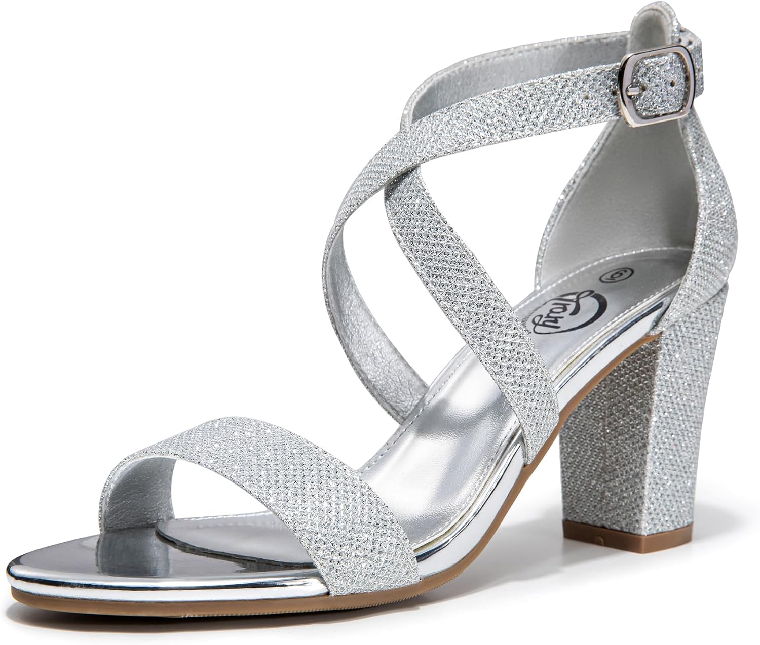 Trary Women's Block Heel Sandals with Adjustable Ankle Strap