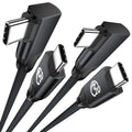 USB C Right Angle Cable 100W 15ft 2Pack - Long 4K Video and Fast