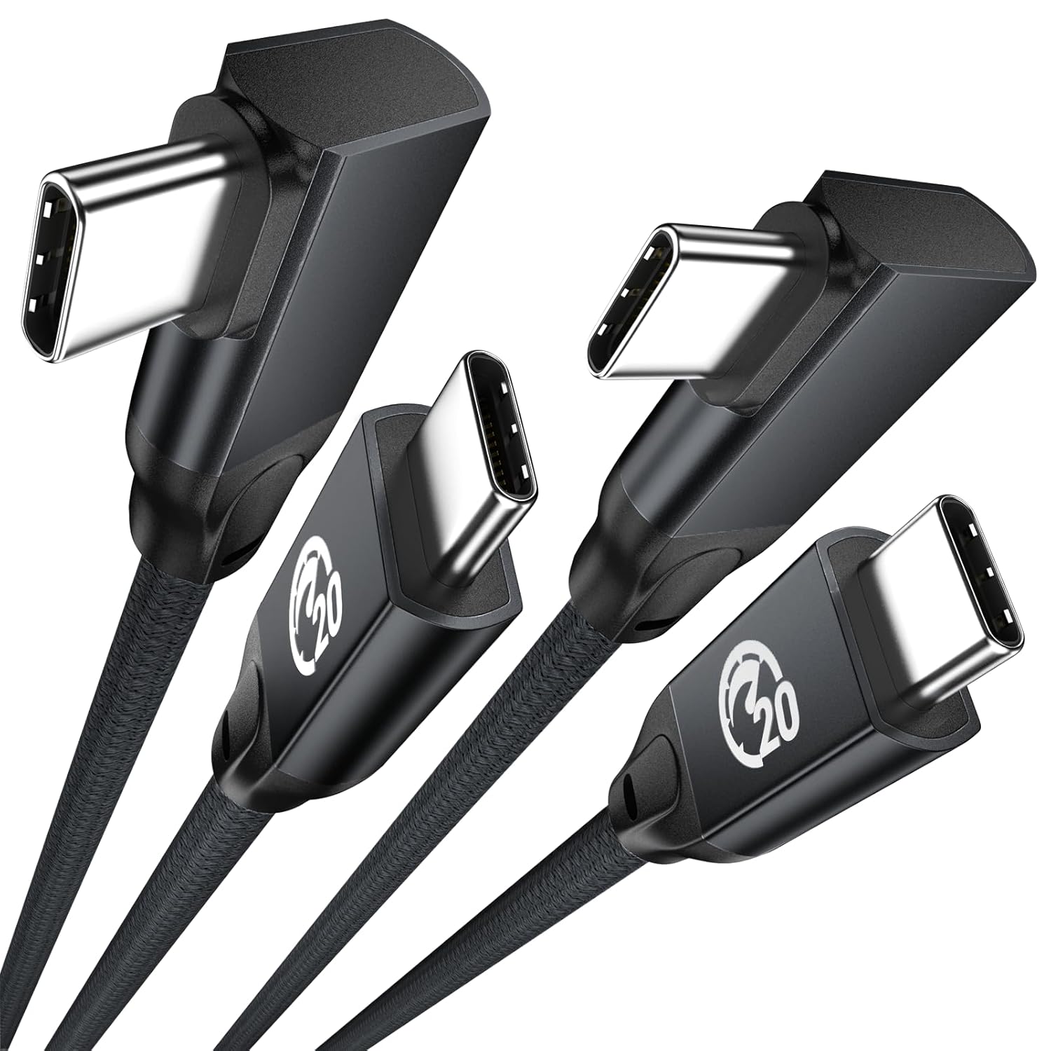USB C Right Angle Cable 100W 15ft for Fast Charging & Data