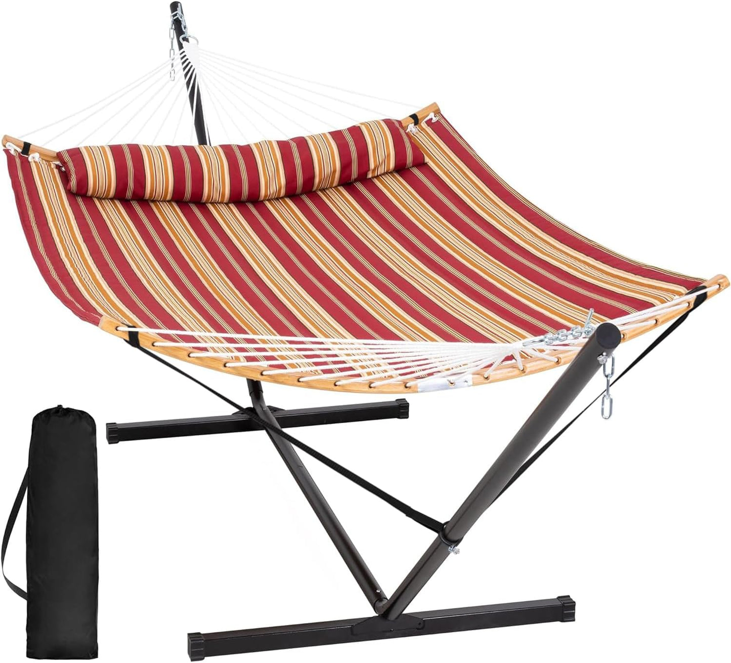 Portable Double Hammock with Stand for Ultimate Relaxation
