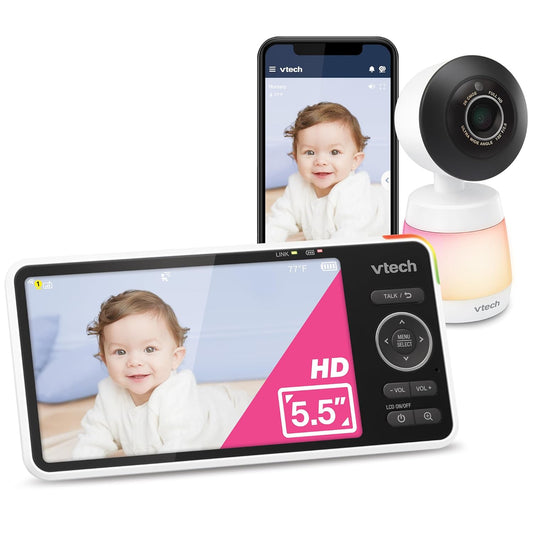 VTech Smart Baby Monitor: 2K Camera, Crystal Clear Night Vision