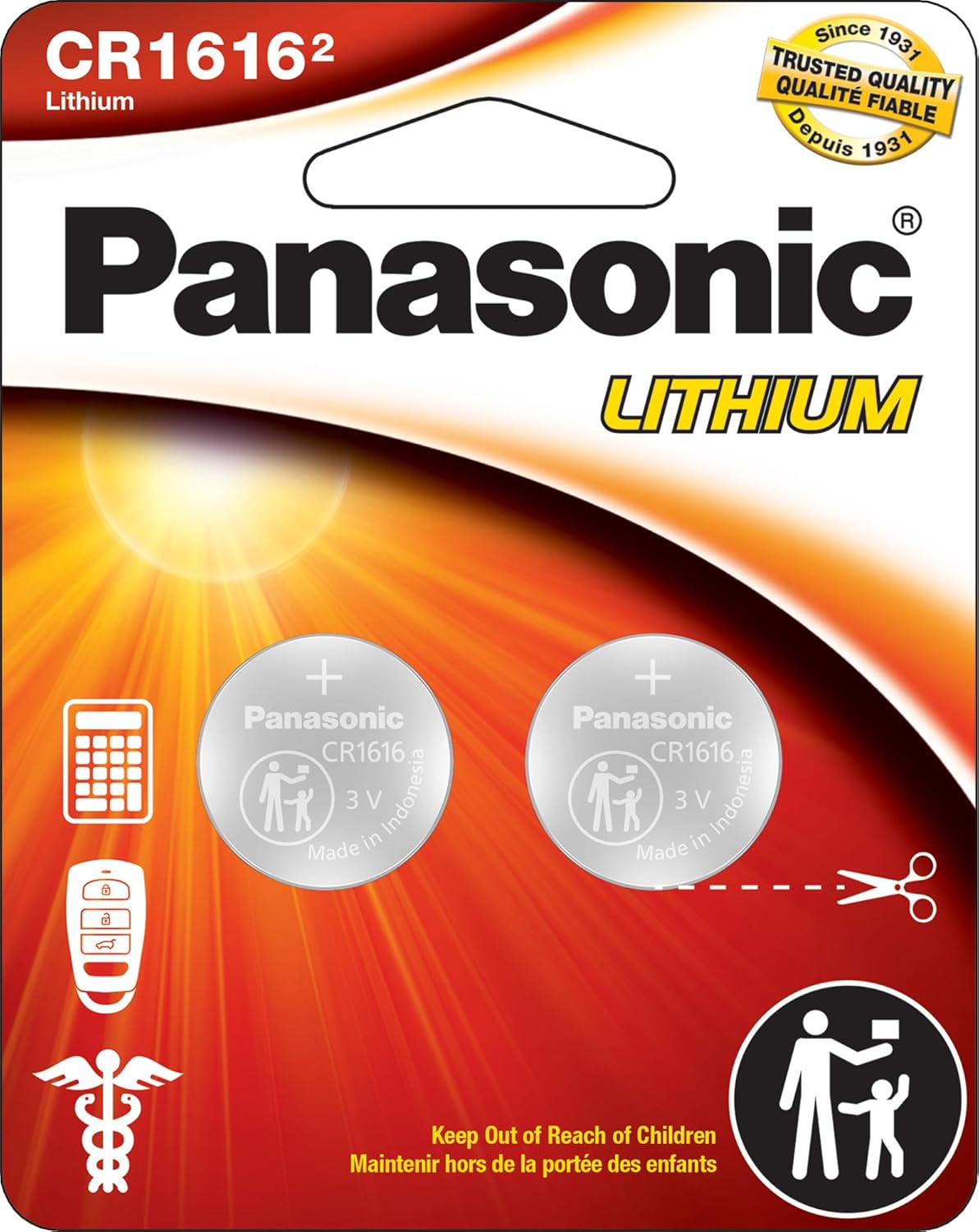Panasonic CR1616 Long Lasting Coin Cell Batteries