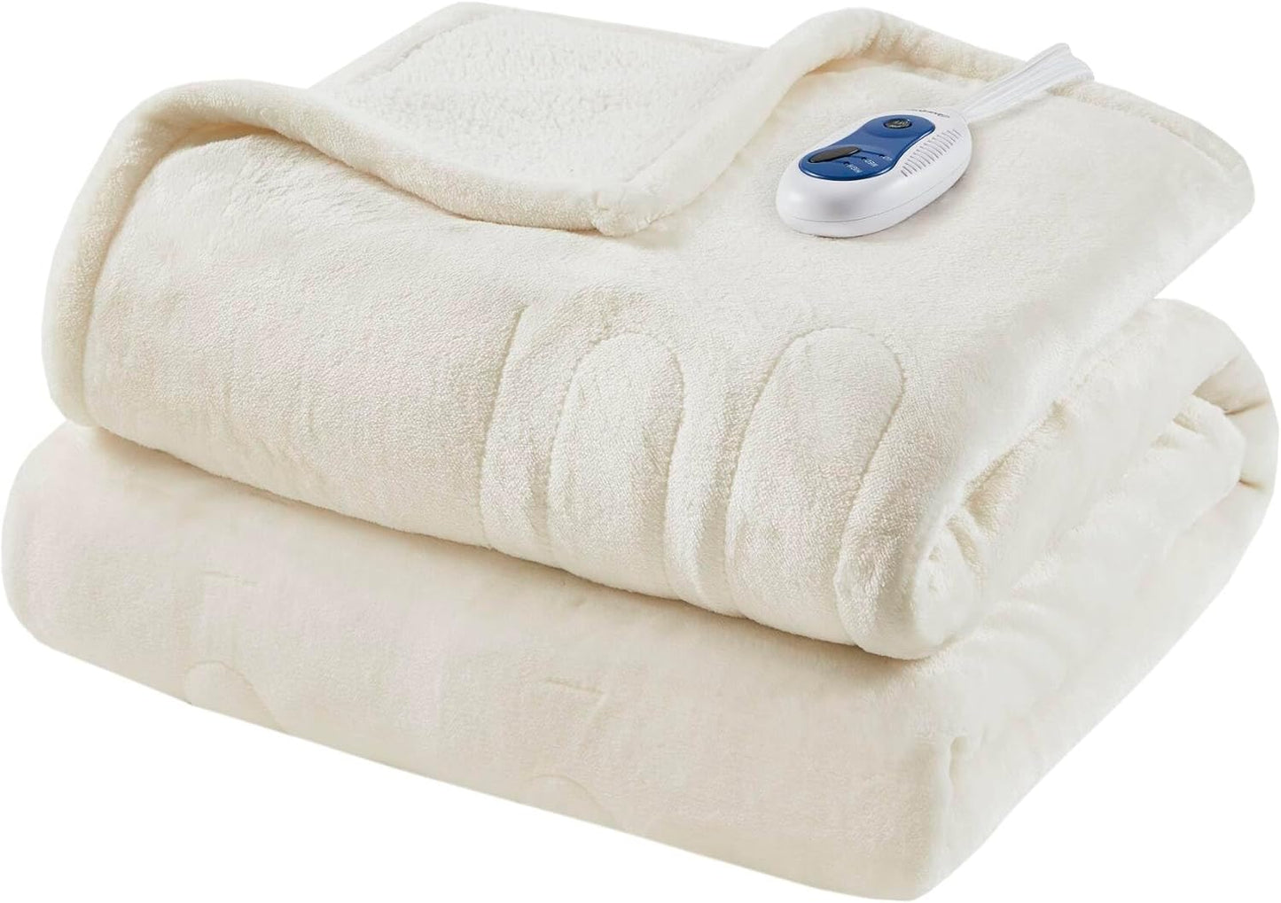 Beautyrest Heated Blanket - Soft Reversible Plush Electric Throw