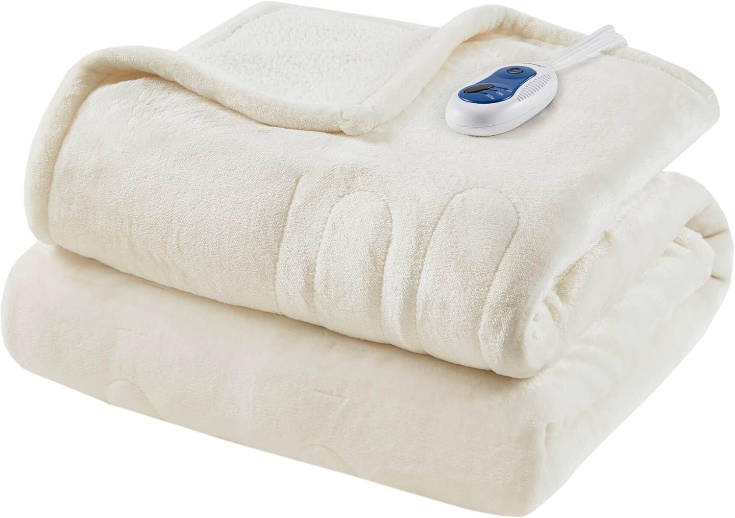 Beautyrest Heated Blanket - Soft Reversible Plush Electric Throw