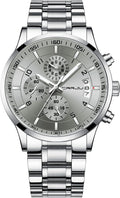 Waterproof Stainless Steel Men's Chronograph Watch by CRRJU