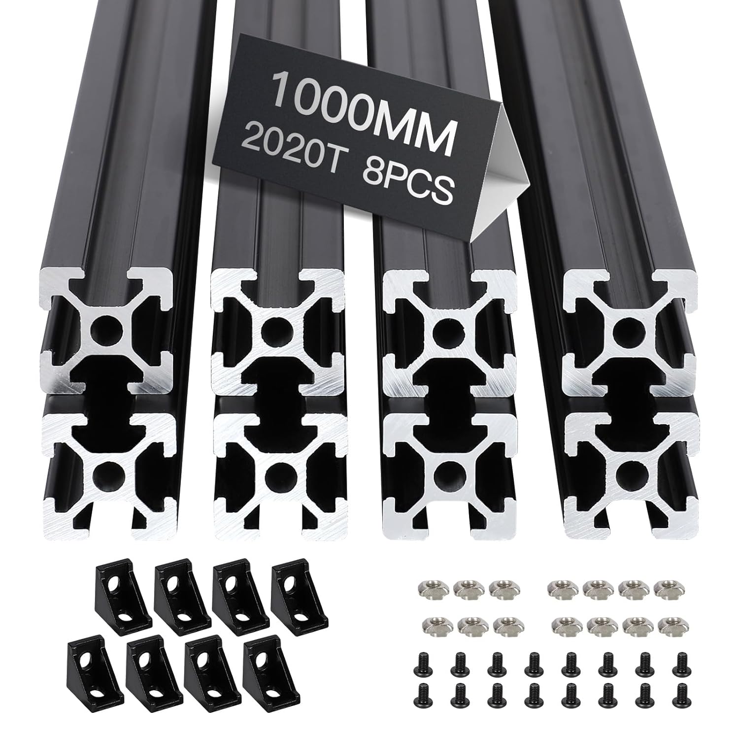 8pcs 1000mm T Slot 2020 Aluminum Extrusion for 3D Printers