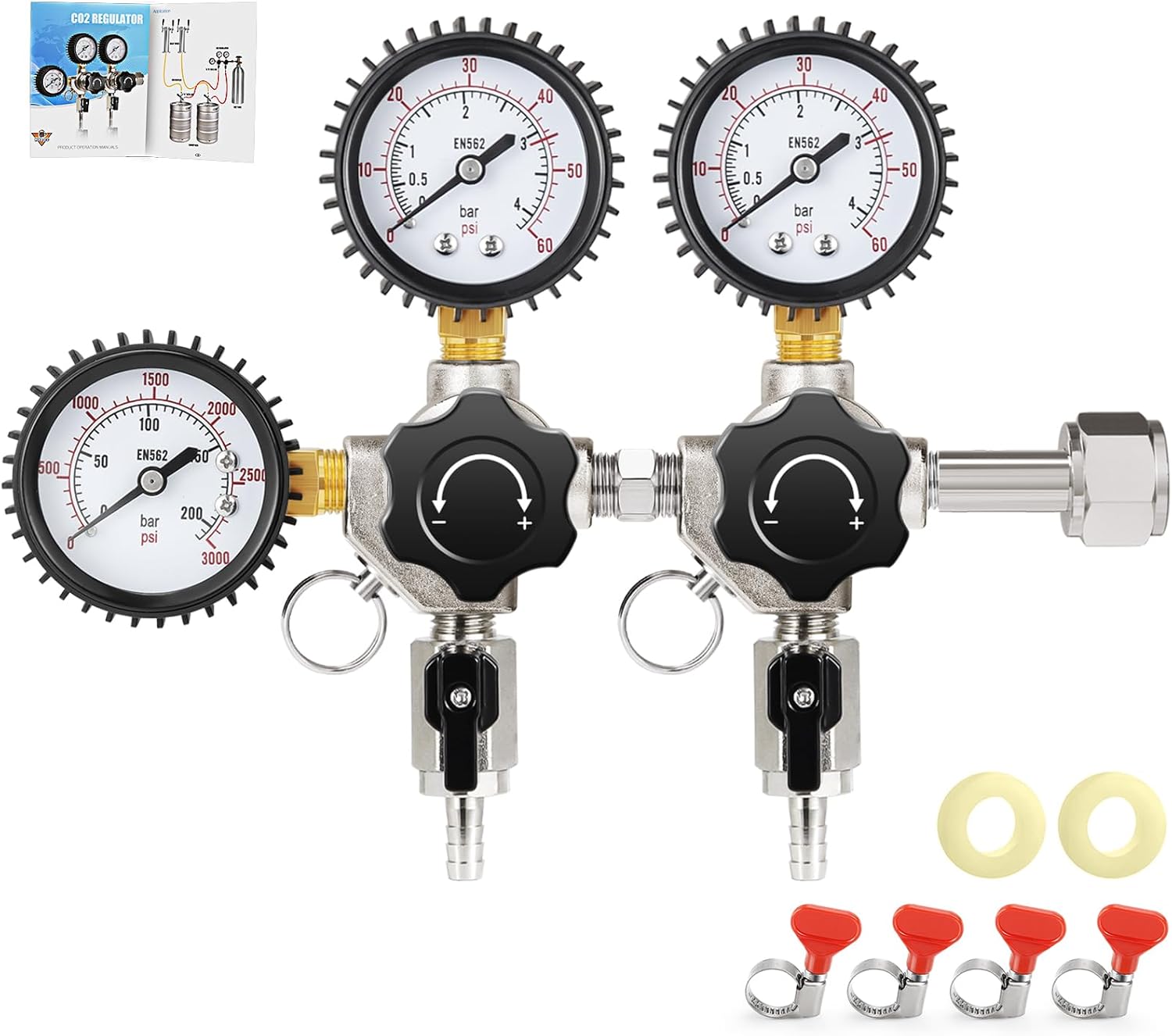 MRbrew CO2 Regulator for Homebrewing with Dual Output Features