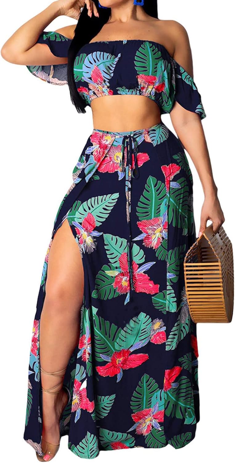 Elegant Two Piece Sets for Women Vacation Beach Swimwear