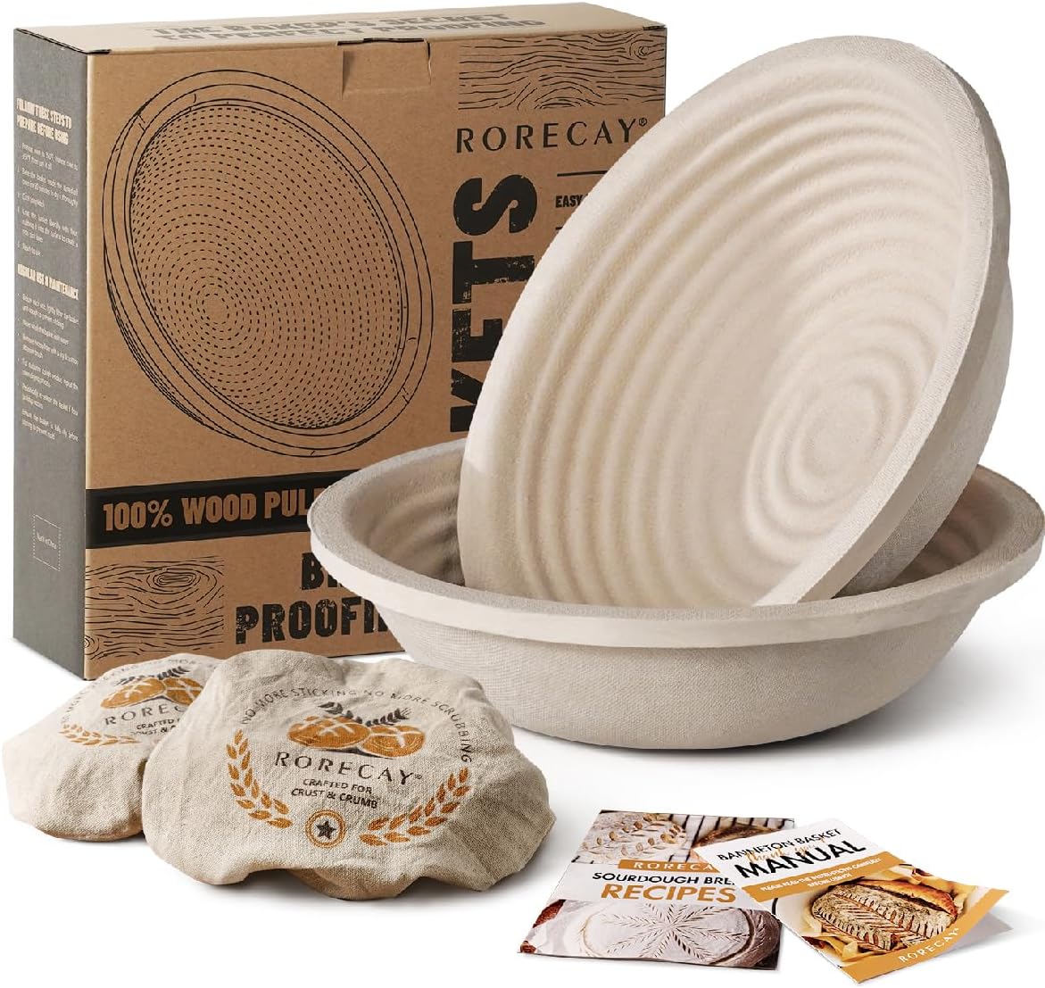 Wood Pulp Banneton Bread Proofing Baskets for Perfect Sourdough