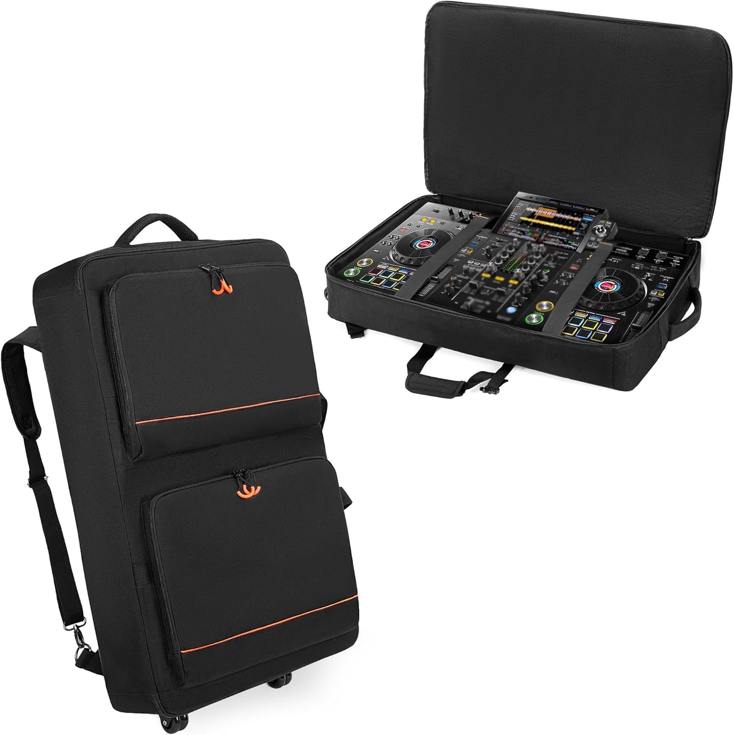 DJ Controller Bag Backpack with Wheels for Pioneer Gear