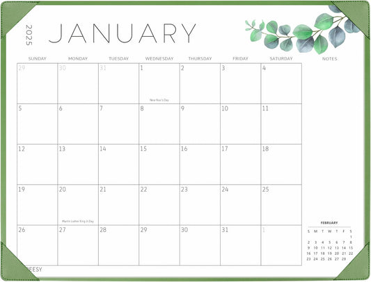 2025-2026 Green Plants Desk Pad Calendar - Organize Stylishly!