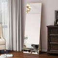 21x56 in Floor Mirror Full Length - Large Gold Leaning Mirror