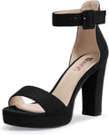 IDIFU Sabrina Platform Chunky High Heels Ankle Strap Heels - Sexy