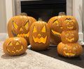 Halloween Jack o Lanterns Light Up Pumpkin Decorations - Set of 5