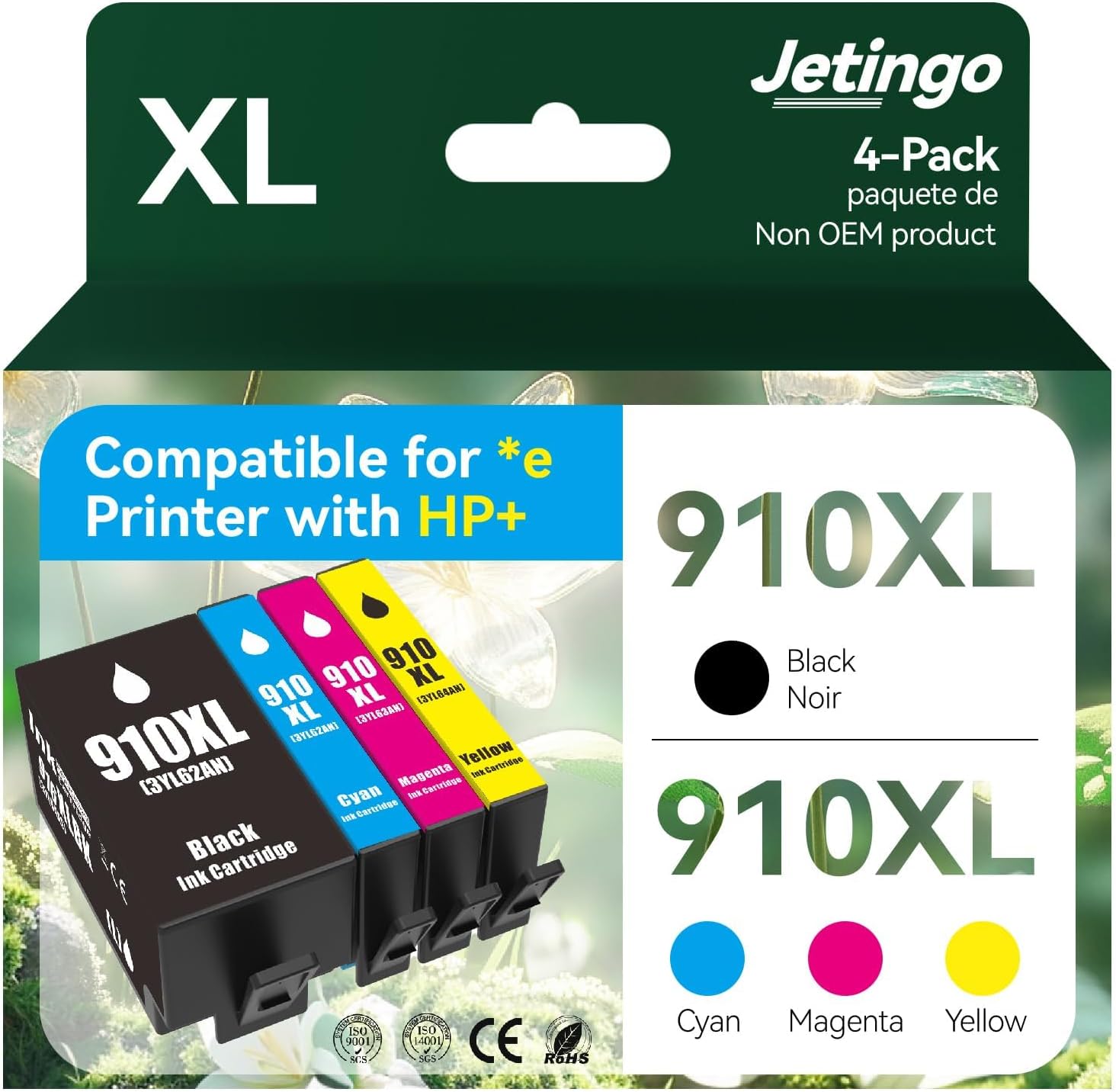 910XL Ink Cartridges Combo Pack for HP Printers - High Yield