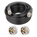 KMR400 UHF Coax Cable 50ft PL-259 - Low Loss Coax for HAM & CB