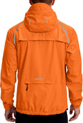 Men's Cycling Rain Jacket Waterproof Hooded Windbreaker - Packable