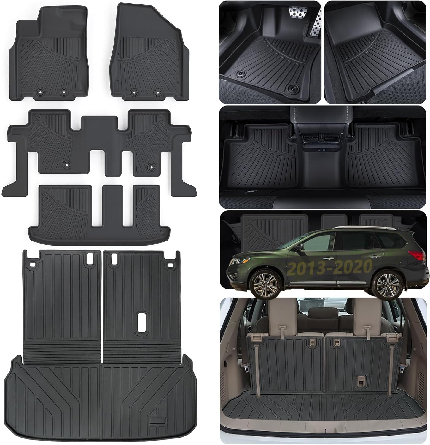 Custom Fit Floor Liners for 2013-2020 Nissan Pathfinder