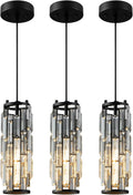 Modern Black Pendant Light Mini Crystal Chandelier for Home