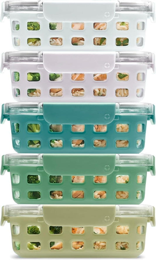 Ello Duraglass 3.4 Cup Meal Prep Set - 10Pc Food Storage Containers