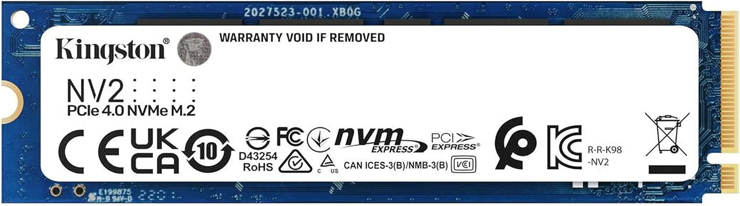 Kingston NV2 1TB M.2 2280 NVMe Internal SSD for Gaming & More