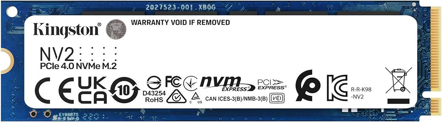 Kingston NV2 1TB M.2 2280 NVMe Internal SSD for Gaming & More