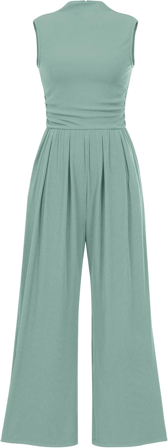 PRETTYGARDEN Womens Summer Jumpsuits Dressy Casual One Piece