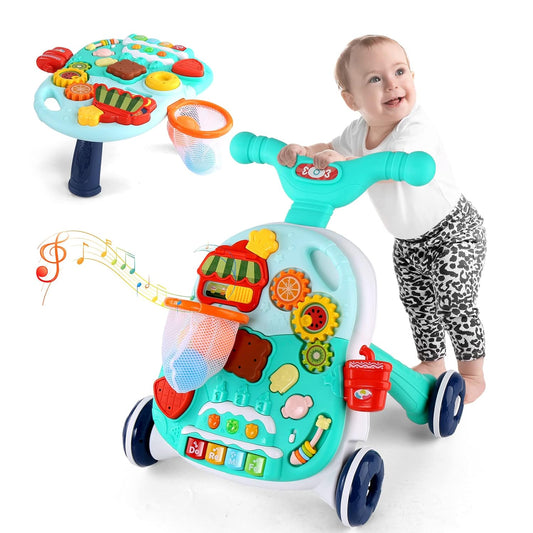 2-in-1 Musical Baby Walker for Active Learning