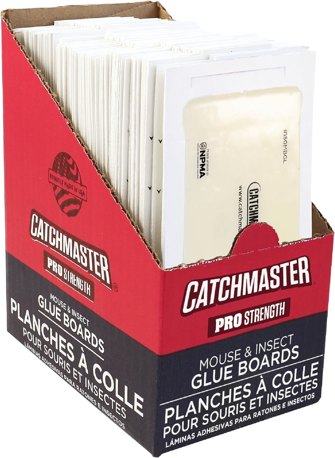 Non-Toxic Catchmaster Glue Boards, 75-Pack for Pest Control