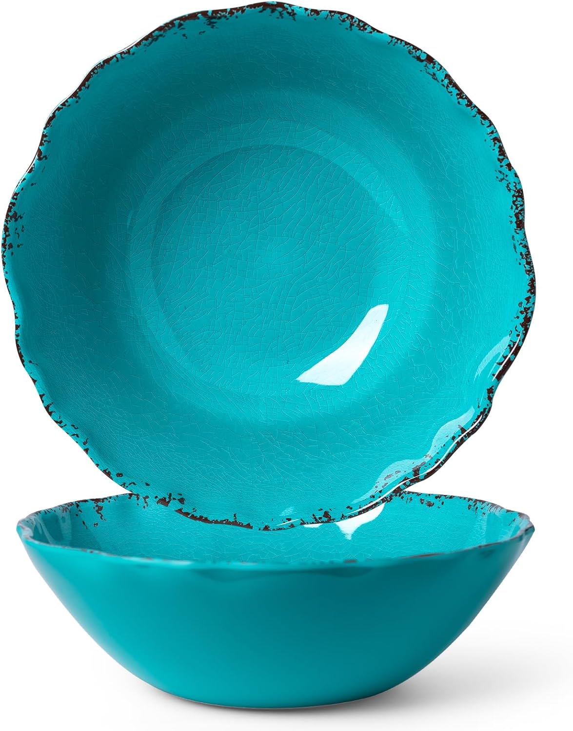LEHAHA Vintage Melamine Salad Bowls Set for Entertaining