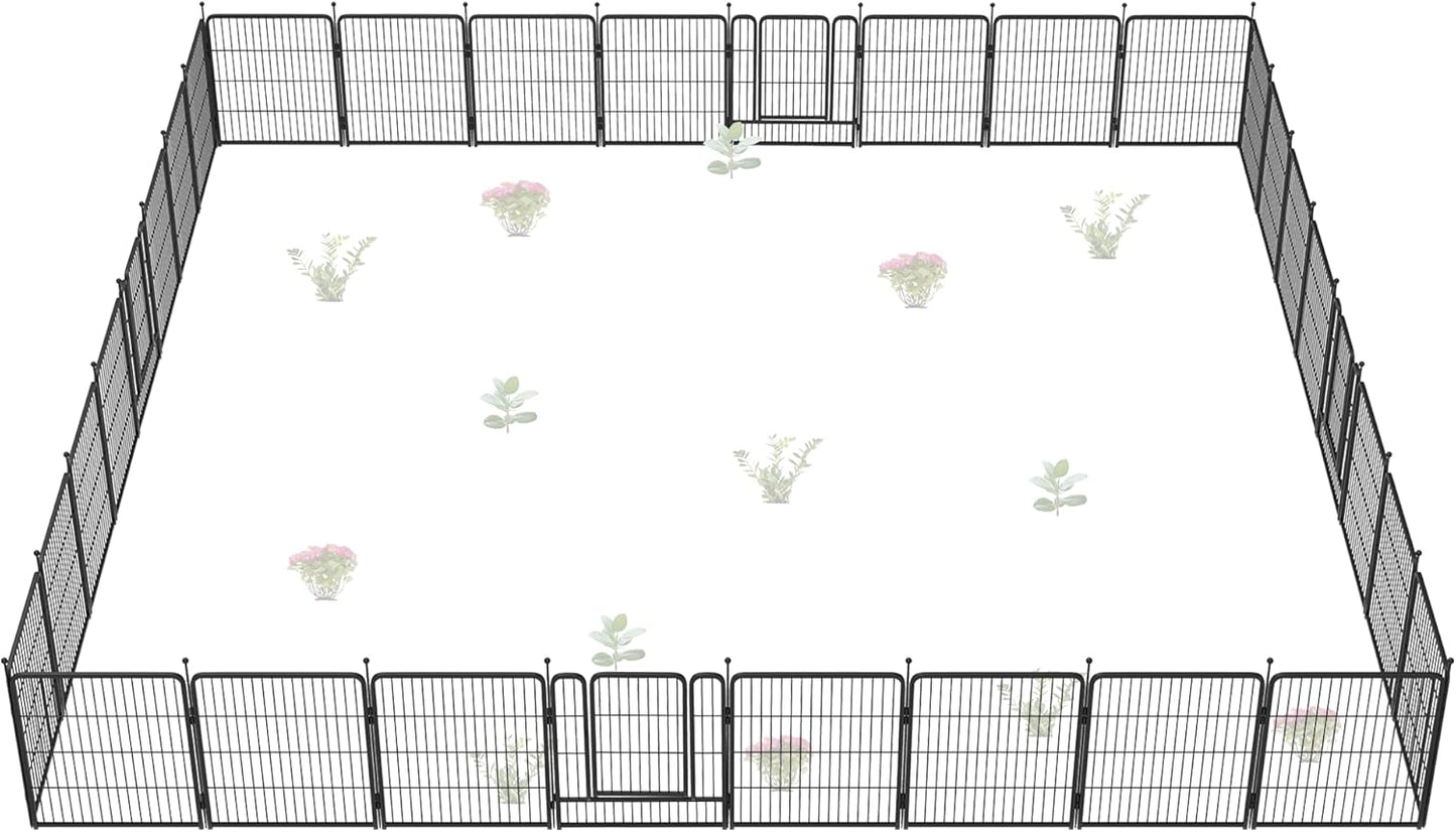 FXW Garden Fence Outdoor Heavy Duty Metal Animal Barrier 32in