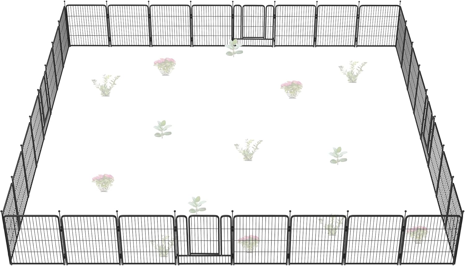FXW Garden Fence Outdoor Heavy Duty Metal Animal Barrier 32in