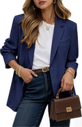 Womens Casual Business Blazer Notched Lapel One Button - Tailored Fit
