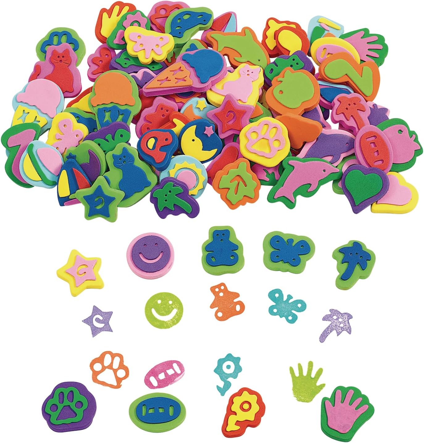 Colorations Mega Foam Stamper Mix for Kids Arts & Crafts Fun