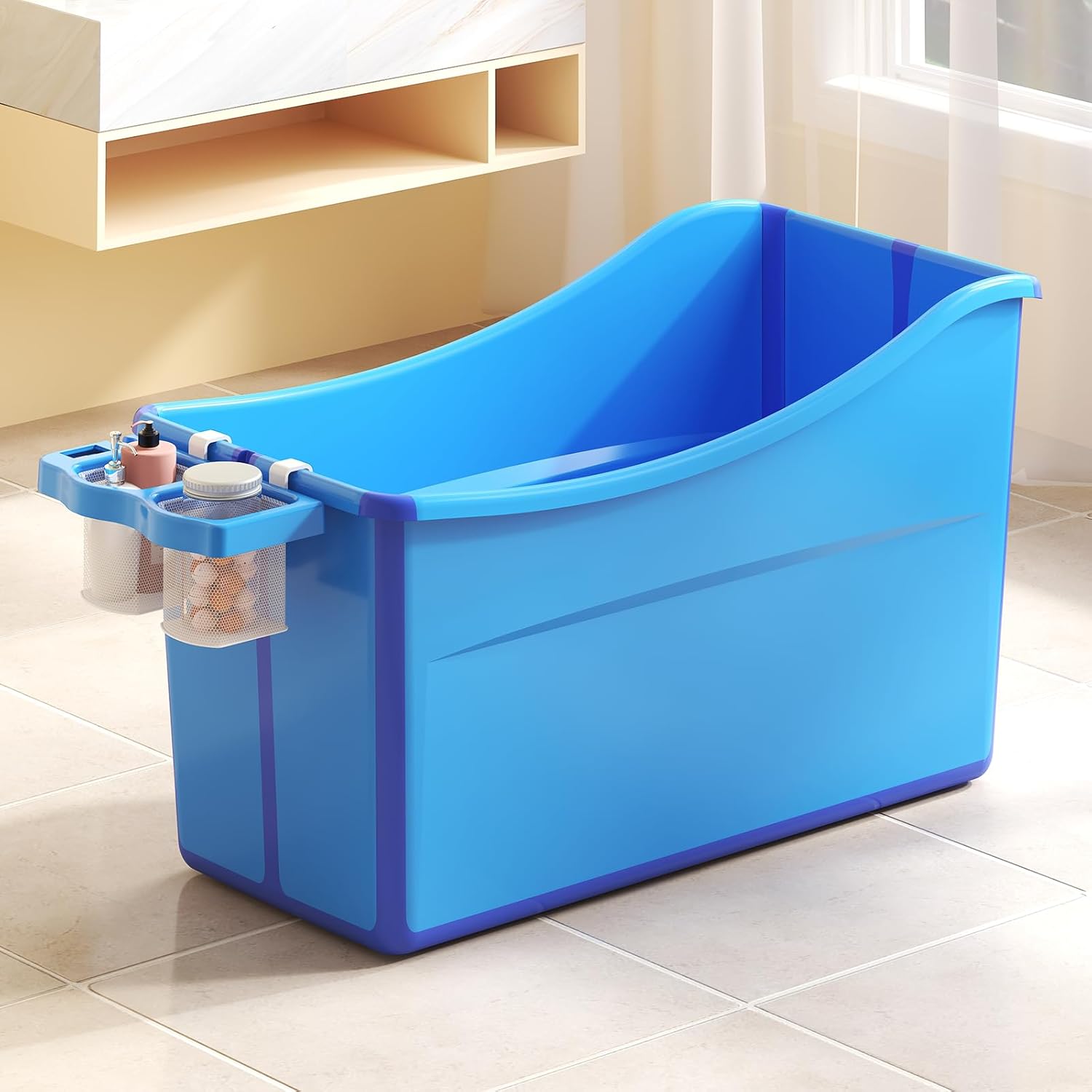 Collapsible Baby Bathtub Portable Foldable Toddler Bath Tub