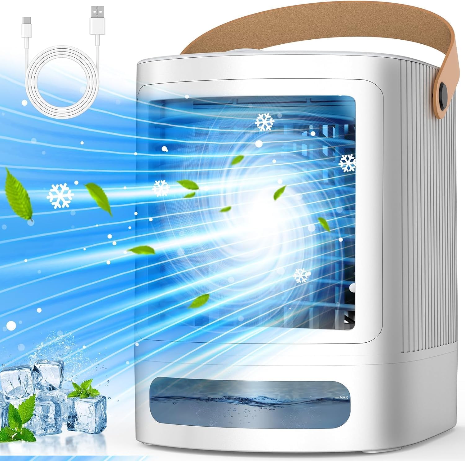 FANCOLE 3-IN-1 Portable Air Conditioner - Cool, Humidify, Illuminate