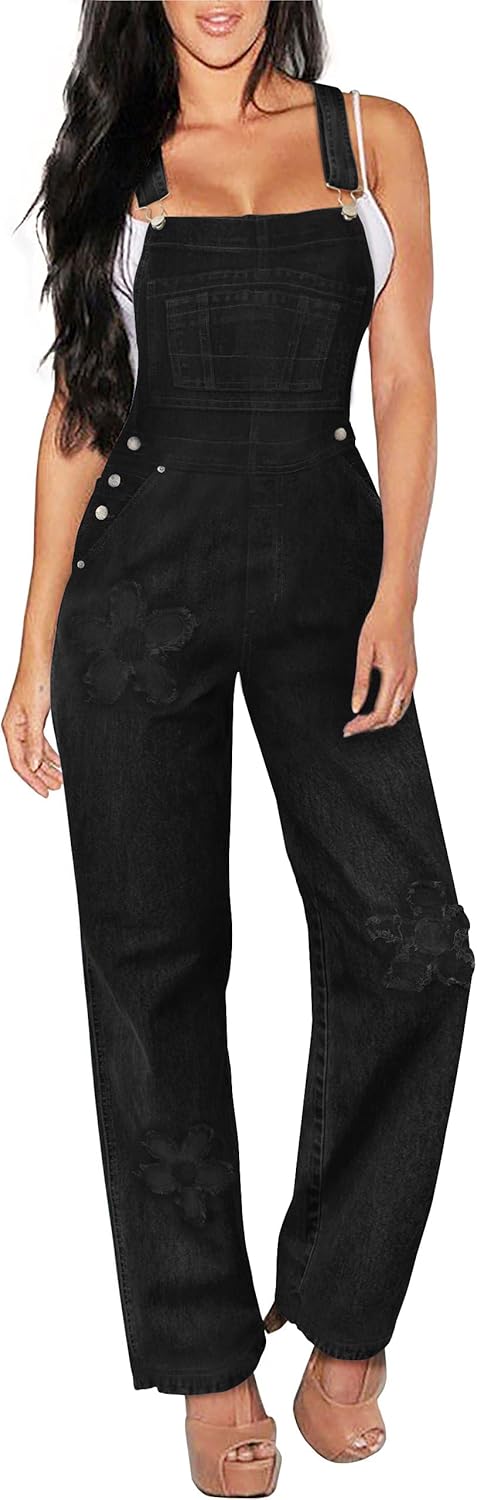 Hybrid Womens Super Comfy Stretch Denim Jumpsuit Overalls