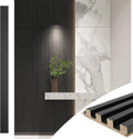 Art3d Slat Wood Wall Paneling Pack of 4 + End-Trim - Modern Slat