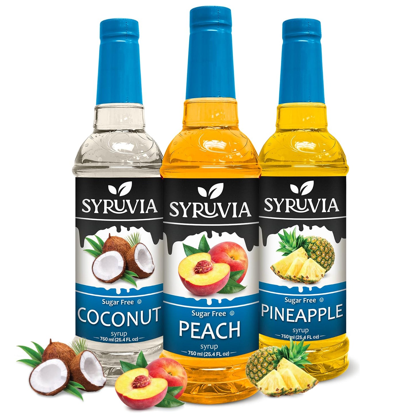 Sugar Free Coconut Peach Pineapple Syrup Mix for Cocktails