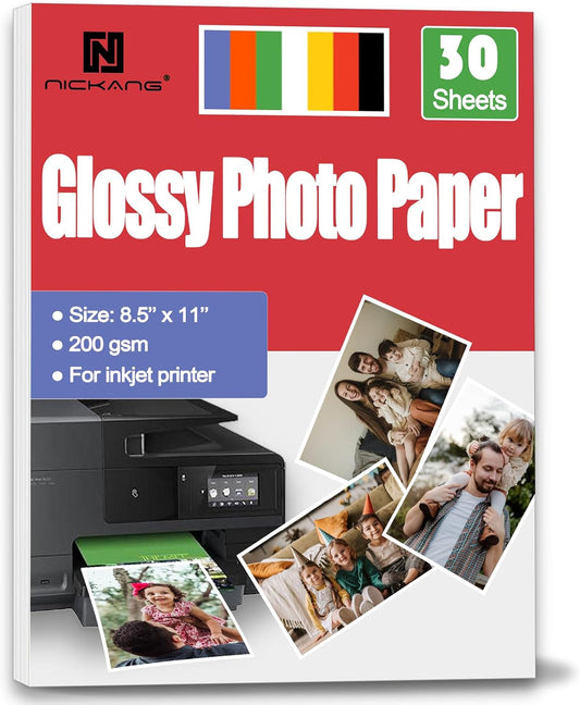 NICKANG Glossy Photo Paper 8.5x11 - Vibrant Prints Guaranteed
