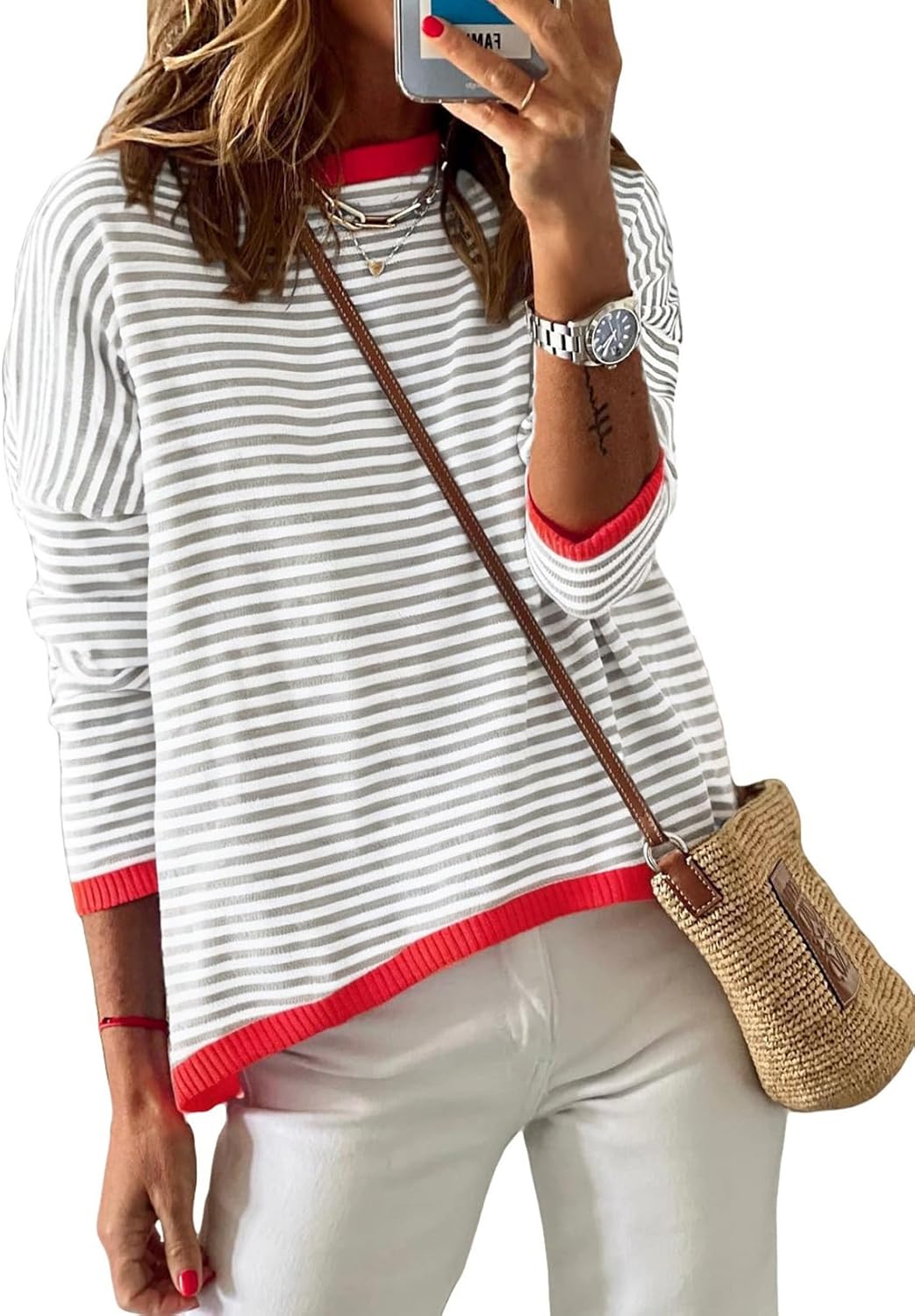 Dokotoo Women's Long Sleeve Sweaters for Casual Fall Fashion