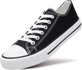 Womens Canvas Sneakers Low Top Lace Up Comfortable Shoes