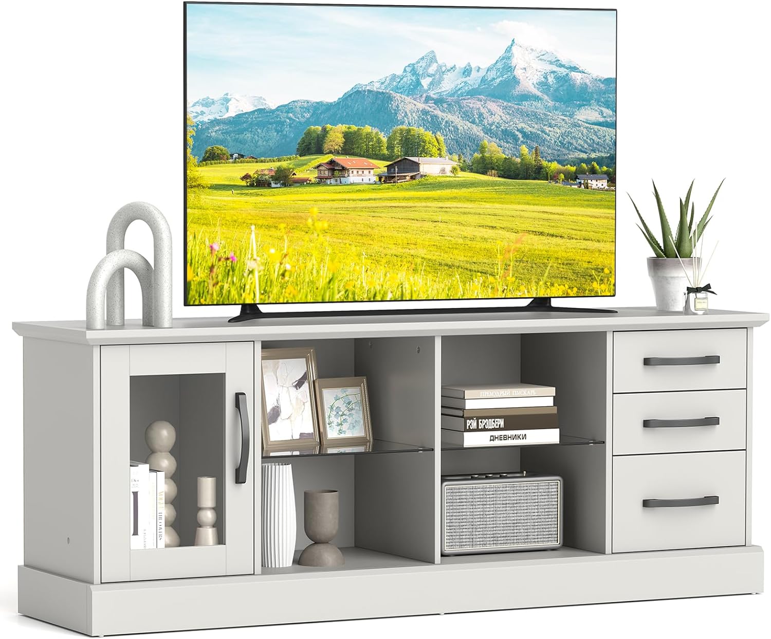 Giantex Modern TV Stand - Organized Entertainment